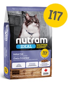 Корм для кошек Nutram I17 Indoor Shedding для привередливых кошек живущих в помещении